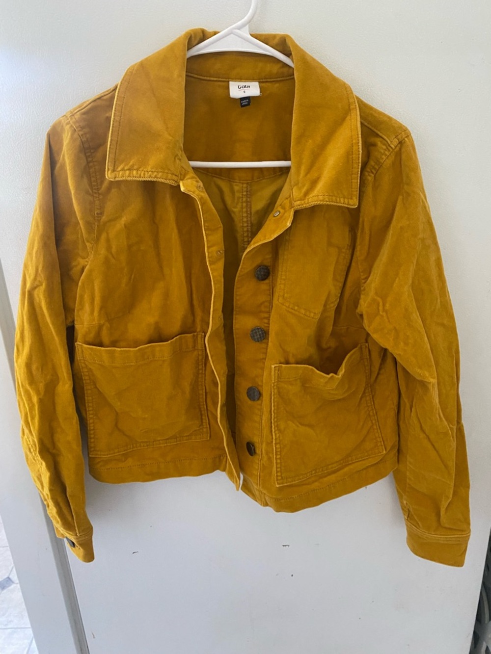 CAbi Small Golden Yellow Corduroy Jacket